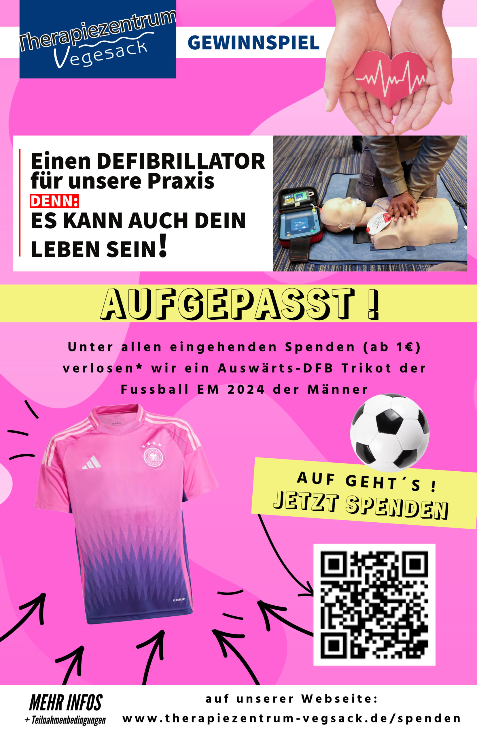 Gewinnspiel Bremen Nord Spenden Defibrillator anschaffen Physiotherapie Praxis Bremen Nord Vegesack